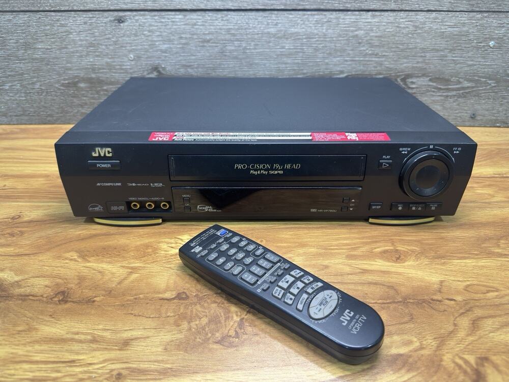 JVC HR-VP780U Pro-Cision 4 Head VCR VHS Video Cassette Recorder W/Remote TESTED